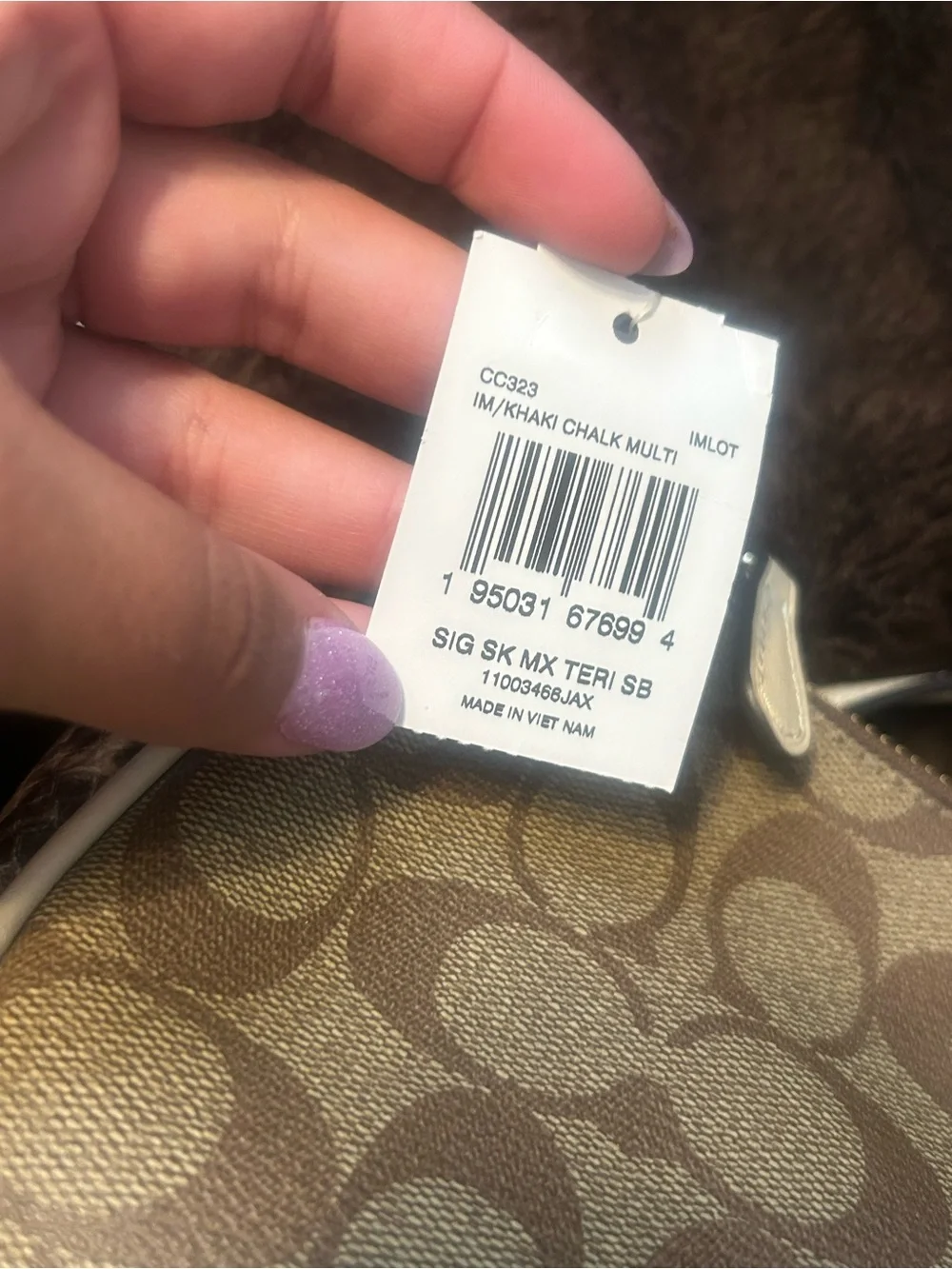 Sold Coach Signature Teri Bag & Wallet